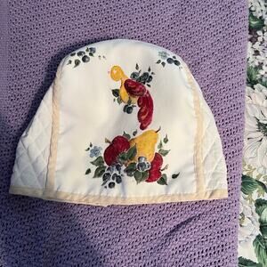 Vintage Fruit Bird Flowers Toaster Cover Quilted